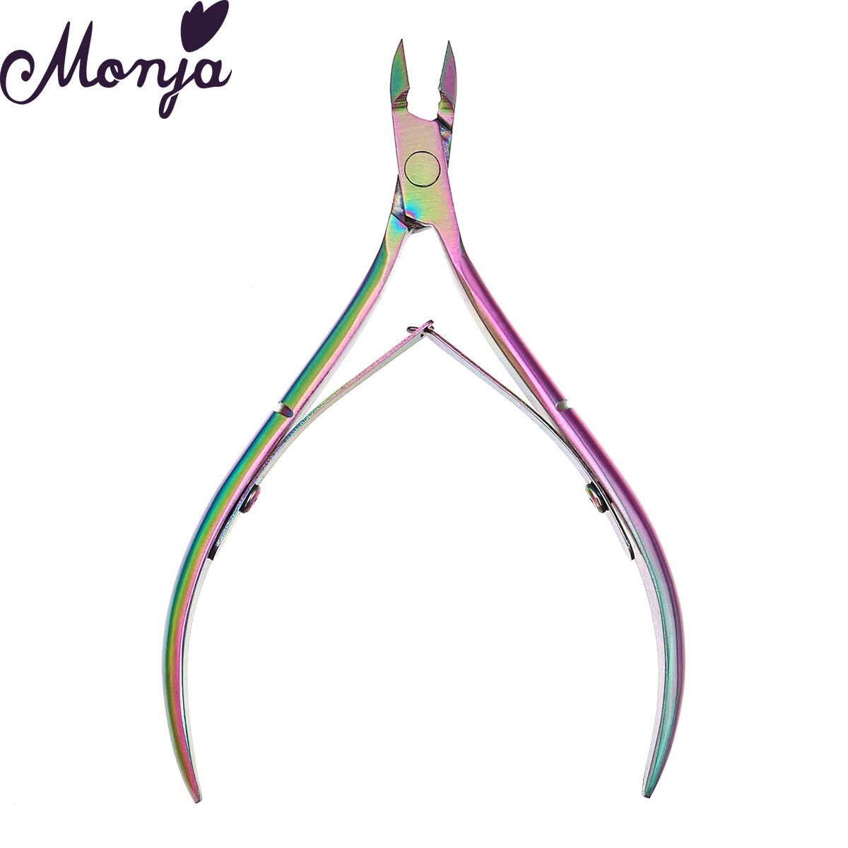 Monja Nail Art Stainless Steel Twill Handle Cuticle Nipper Cutter Dead Skin Remove Claening Nipper Scissor Plier Manicure Tool: SKU003044