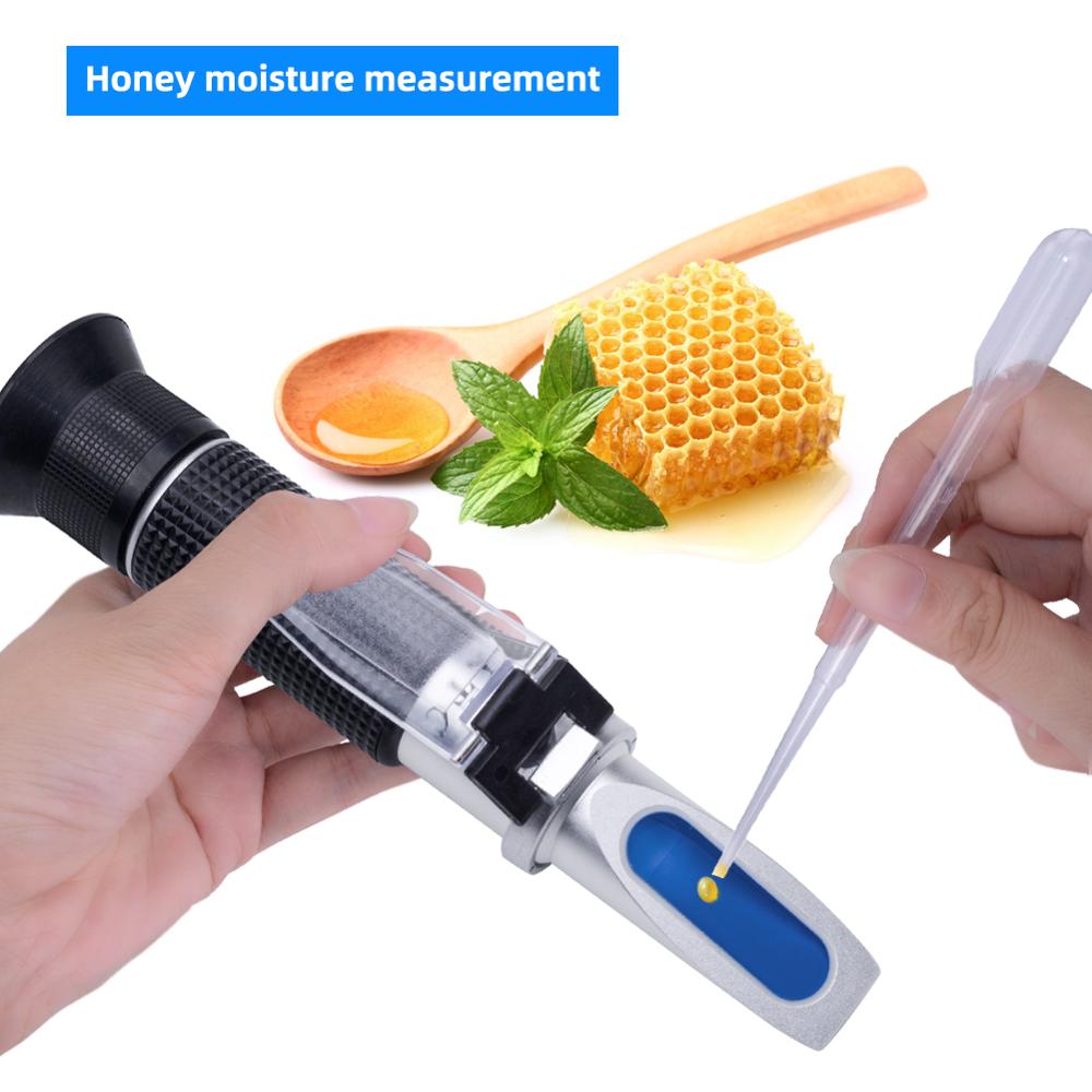 yieryi handheld Honey moisture meter 10-30% Honey water Refractometer with calibration atc refractometer