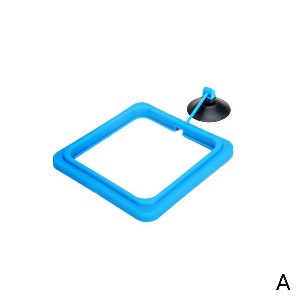 Fish Feeding Aquarium Fish Tank Ring Feeder Station Food Fish Supply Feeding Buoyancy Ring Floating Water Aquarium Plant Ci S9W5: Blue Square