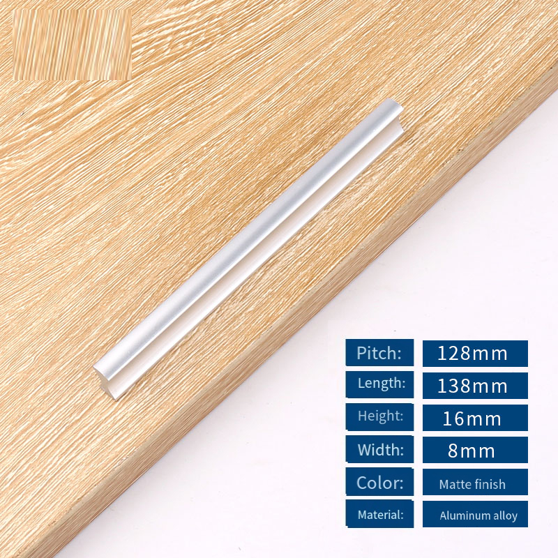 Drawer Pulls Cupboard Cabinets Knobs Door Modern Wardrobe Handle for Furniture Door Hardware Aluminum Alloy Kitchen Handles: 4XL / WHITE