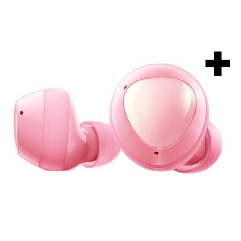 Novedad de , auriculares clon Buds Plus inalámbricos con 2 auriculares de carga, Auriculares Bluetooth deportivos + R175: Pink wireless case