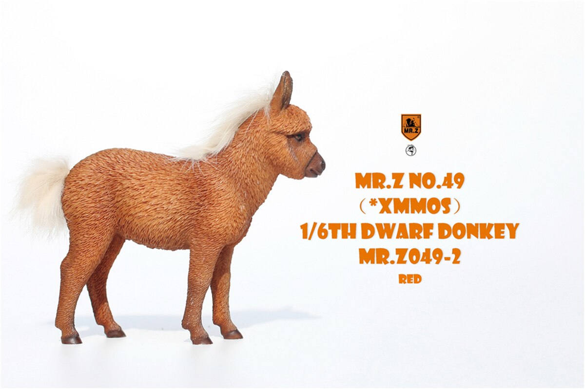 Mr.Z Studio 1:6 Dwerg Ezel Pet Figuur Equidae Dier Healing Figuur Diermodel Speelgoed Collector Desktop Decoratie Volwassen: Mr.Z049-2