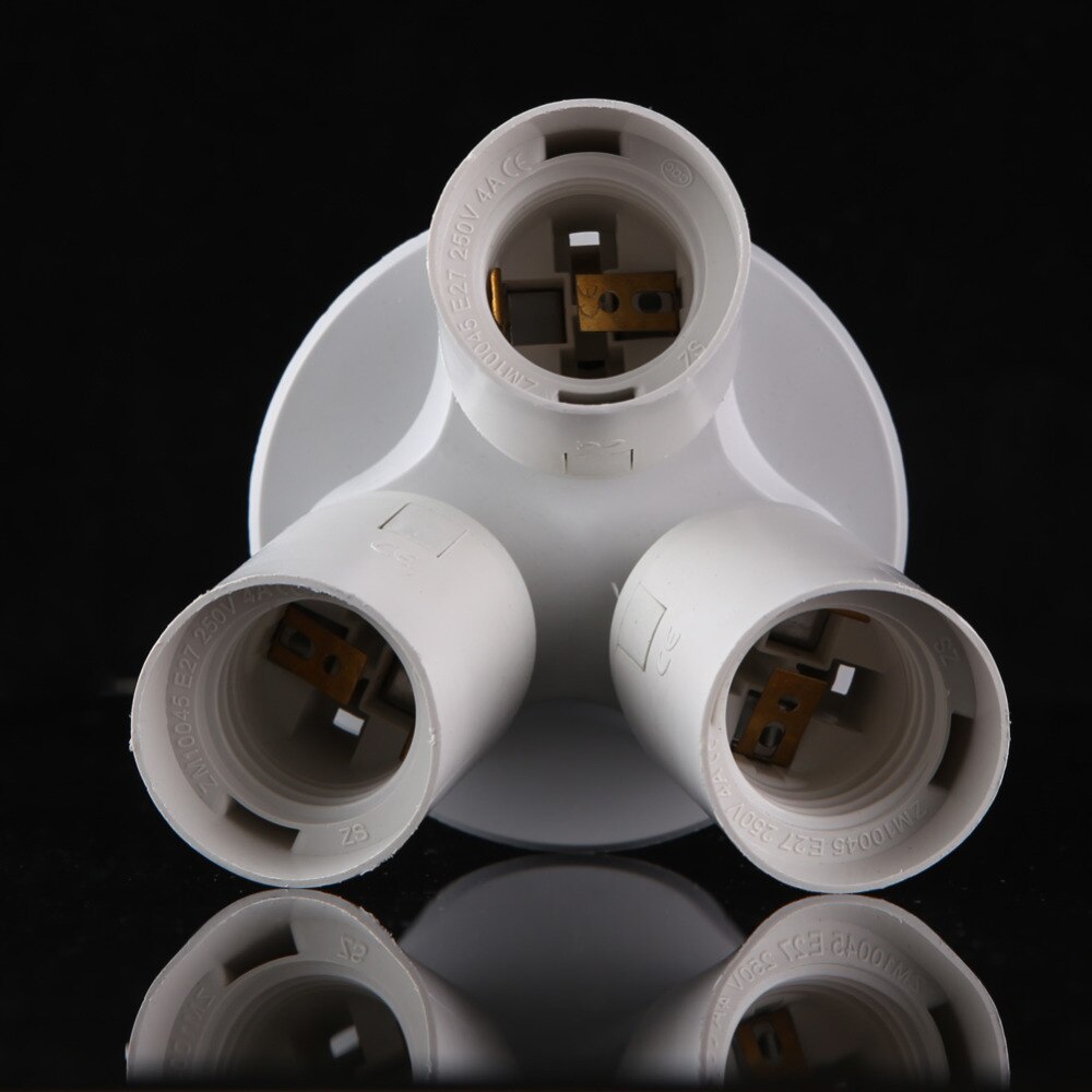 E27 Lampeholder adapter 3 i 1 / 4 i 1 - splitter til Softboks - 110V-240V