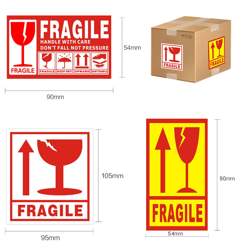 50-100pcs Fragile Stickers Please Handle the Warning Labels Carefully Do Not Press and Do Not Them