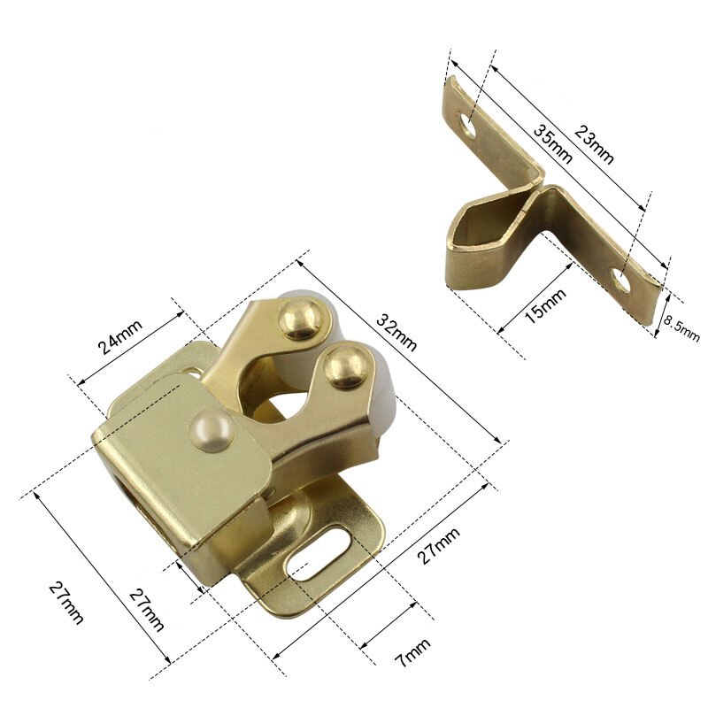 2 szt. Odbojnik bliżej korki bufor tłumika magnes zatrzaski robić szafek na okucia meblowe robić szafy: złoty