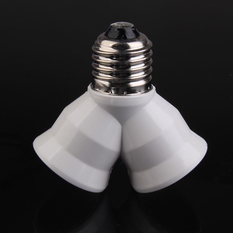 2 in 1 E27 Y Vorm Lampvoet Vuurvast Materiaal Houder Converter Socket Light Bulb Splitter Adapter Gloeilamp Basis houder