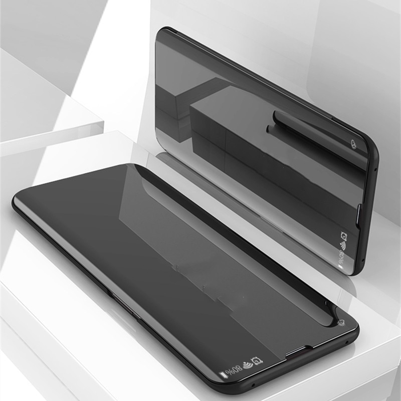 Voor xiaomi poco  m3 hoesje transparant smart view pu leer 360 flip stand volledige cover hoesje voor pocophone  m2 pro schokbestendige fundas covers