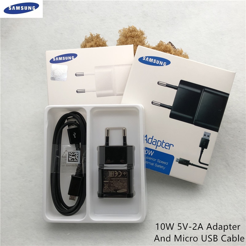 Originele Samsung Galaxy Usb Charger Eu 5V 2A Muur Adapter 1 M/1.5 M Micro Usb Kabel Voor s4 S6 S7 Rand J7 J5 J4 J3 A8 A9 Doos