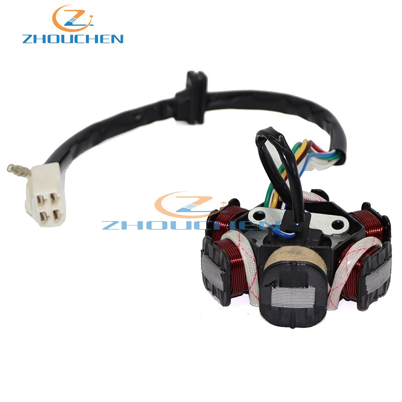 6-Coil Magneto Stator Ignition Generator for GY6 50cc 70cc 90cc 110cc 125cc Moped ATV Dirt Bike Full wave coil