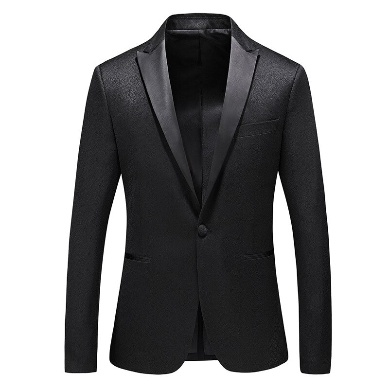 Texudo – veste Slim à simple boutonnage pour homme, tenue décontractée pour Banquet, fête d&#39;affaires, bal, bal, chanteur, hôte, danseuse: Black / XXL