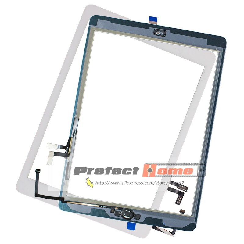 Voor Ipad Air1 1st Touch Screen Digitizer Glas A1474 A1475 A1476 Met Home Button,Camera Houder, Lijm, tool Kit + Gehard Glas