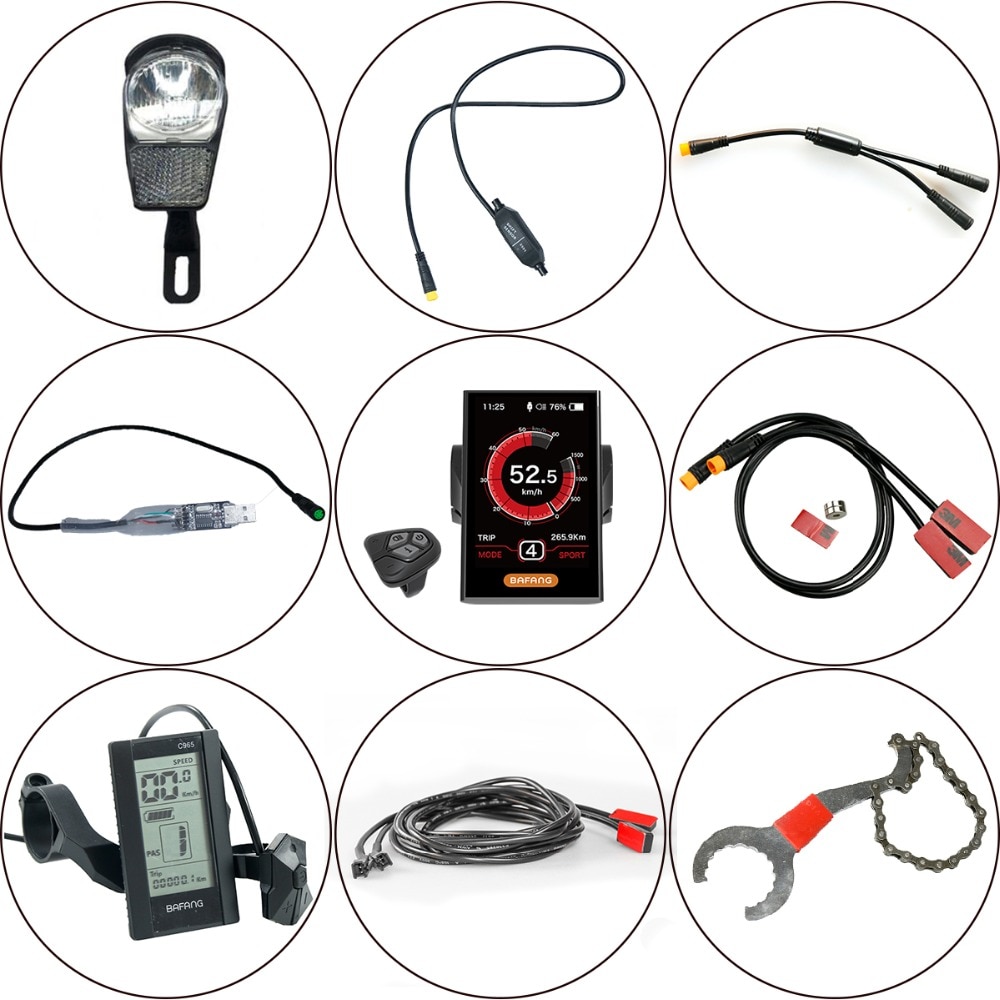 BAFANG Motor Onderdelen Accessoires Gear Shift Sensor Elektrische Fiets Hydraulische Rem Sensor USB Programmeerkabel C965 C18 Display