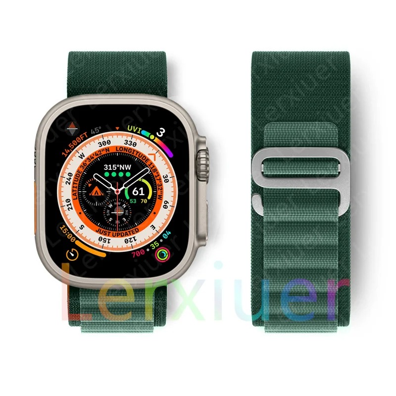 Bracelet de montre pour apple montre Ultra 2 bande 49mm 45mm 44mm 40mm 41mm 38 bracelet alpin Nylon série iwatch 6 7 8 9 se 44mm