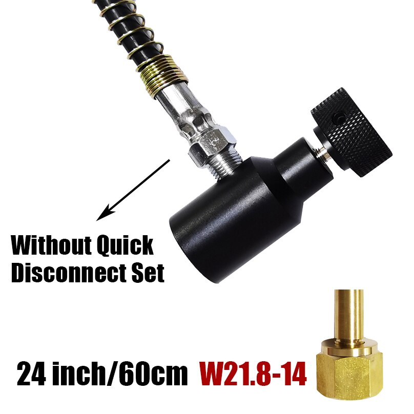 SodaStream SodaClub Cylinder CO2 Refill Station Adaptor With Hose On/Off adapter and W21.8-14(DIN 477) Or CGA320 Connector: 24inchW21.8