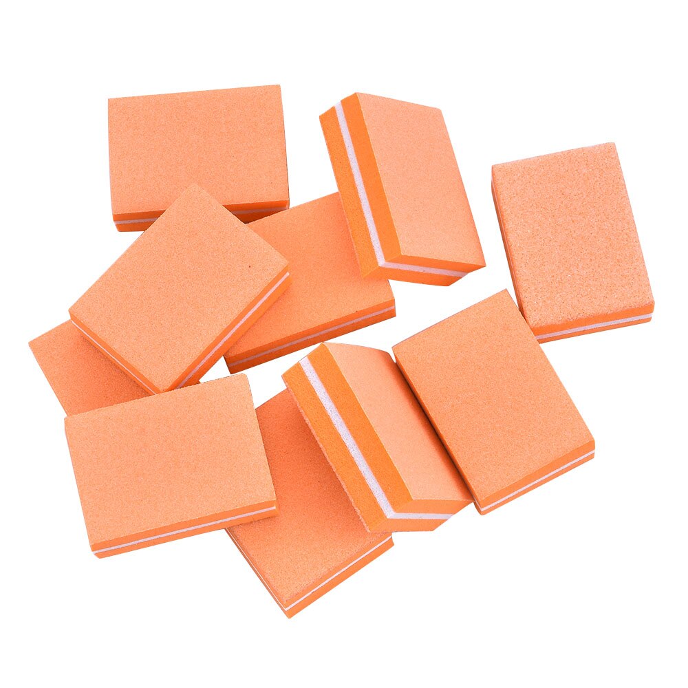 Esponja para pulir uñas, bloque de lijado, pedicura, manicura, herramientas de Arte de uñas, esmalte de uñas duradero y sin daños, Unisex, 10 Uds.: TE163