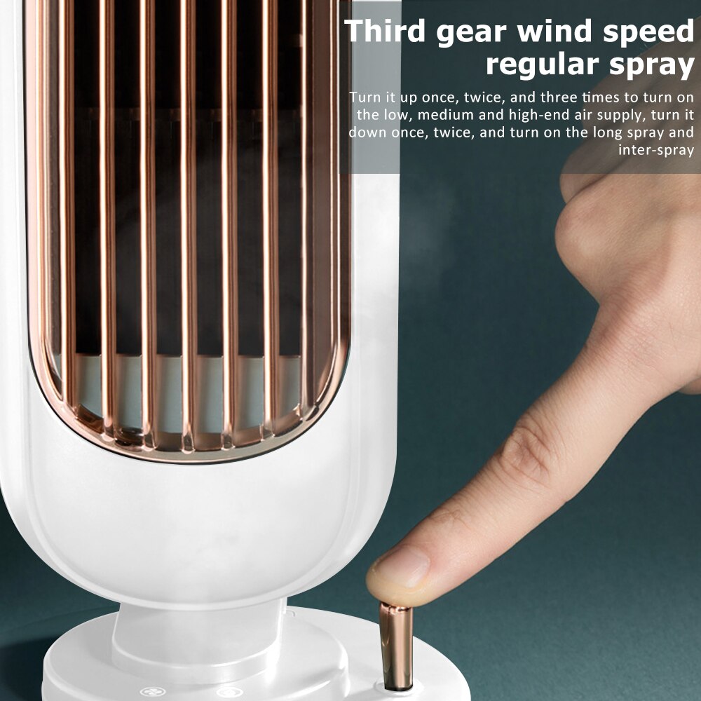 Portable Retro Bladeless Fan Summer Cooling Fan USB Air Conditioner Spray Humidification Desktop For Home Office Fan