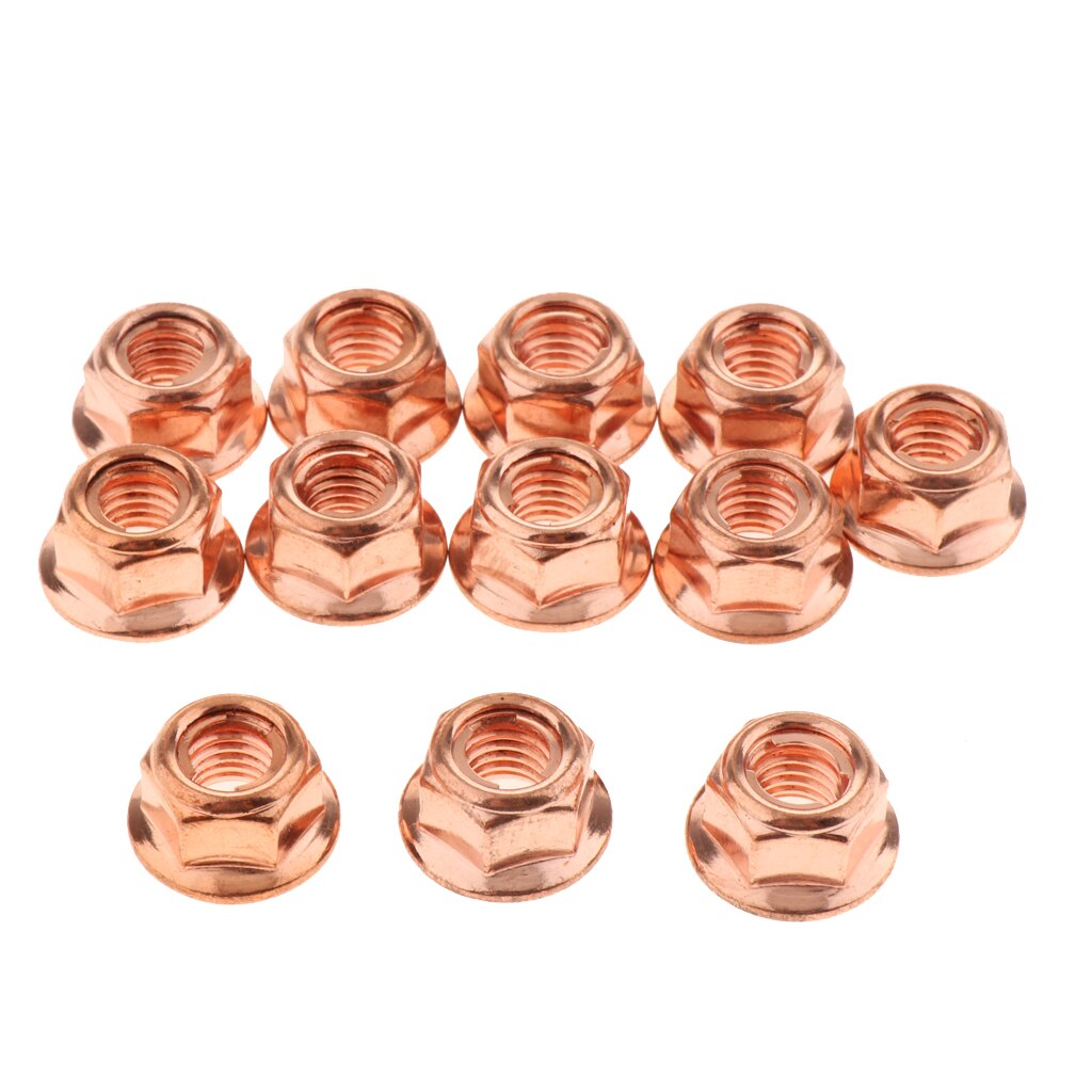 24x M8 Exhaust Nuts , Copper Coated Fit for BMW 3 Series E30 Models