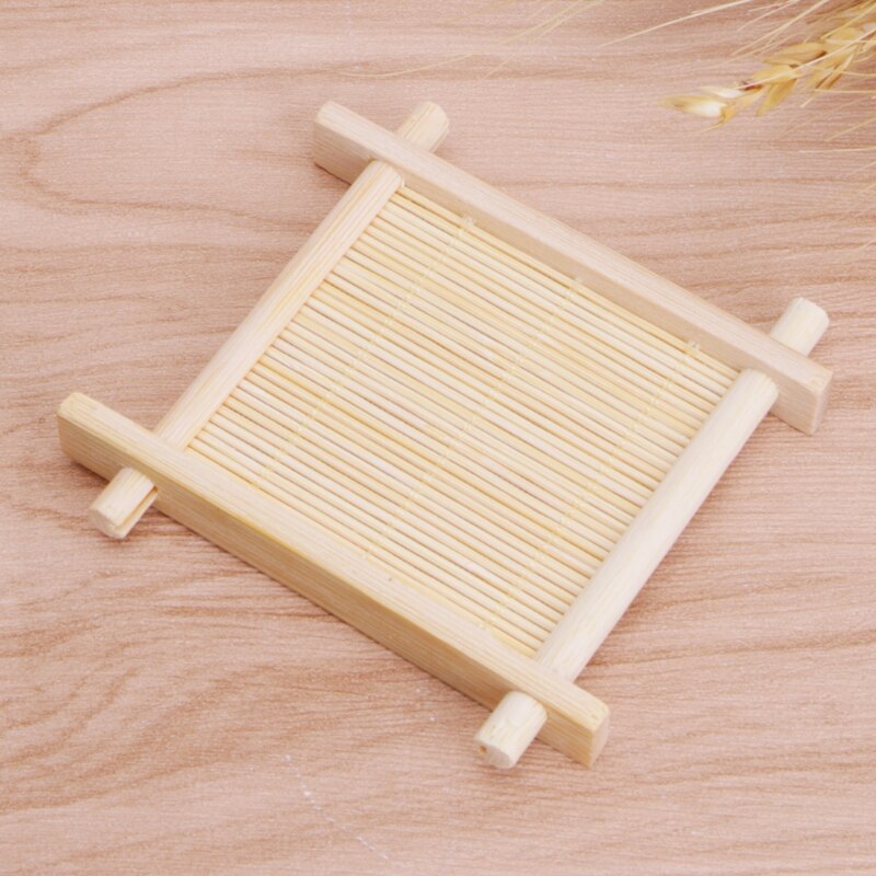 Solid Wood Tea Tray Drainage Cup Teapot Mat Gongfu Tea Table Serving Plate