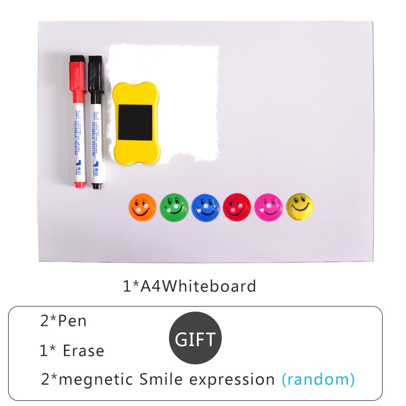 YIBAI Magnet whiteboard A4 soft magnetic board, Dry Erase drawing and recording board For Fridge Refrigerator with Free