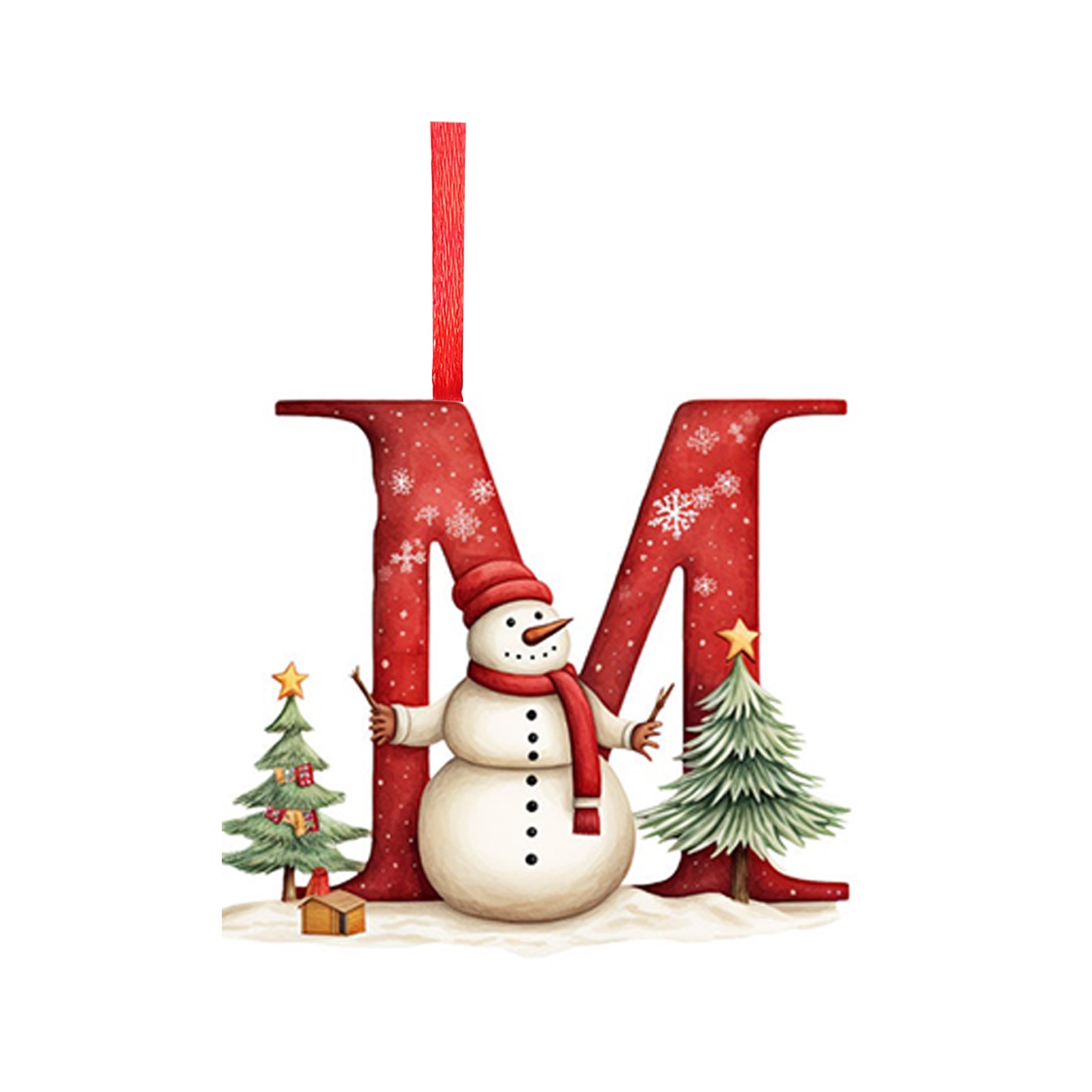 Kerstboom Decoratie 2D Brief Hanger Acryl 26 Letter Hanger Opknoping Kerstboom Ornament Accessoires navidad
