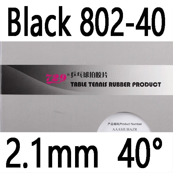 729 Provincial Xinzhuan series 755 799 802-40 804 837 Table Tennis Rubber with Sponge: Black 802-40 2.1 40