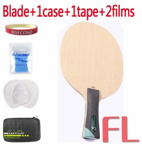 Sword 309 Chop Type straight handle table tennis pingpong blade: FL with FM 1 case