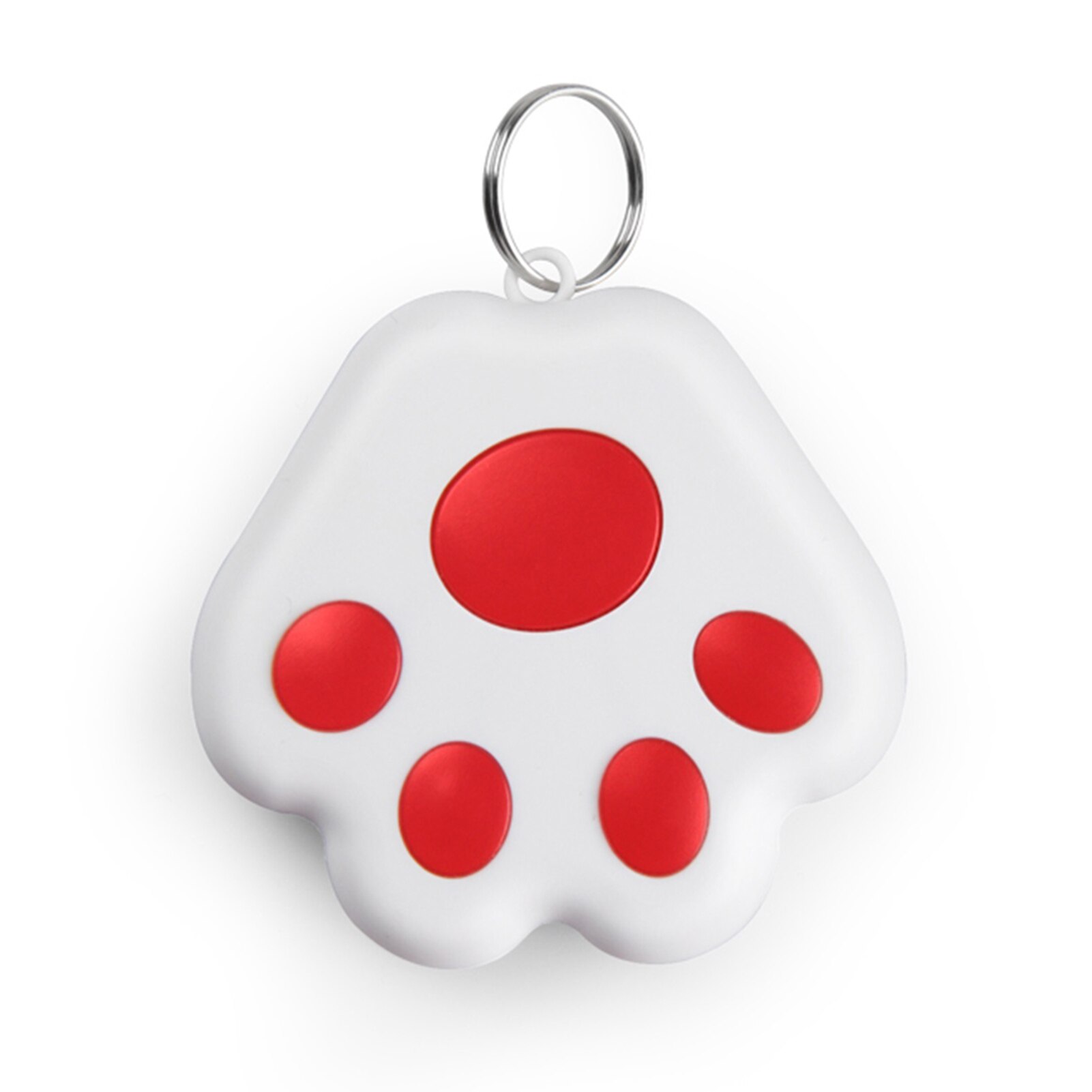 Pet Smart Bluetooth Tracker Anti-lost Alarm Device Mobile Phone Two-way Alarm Dog Paw Tracking Selfie Finder Bluetooth Locator: Red