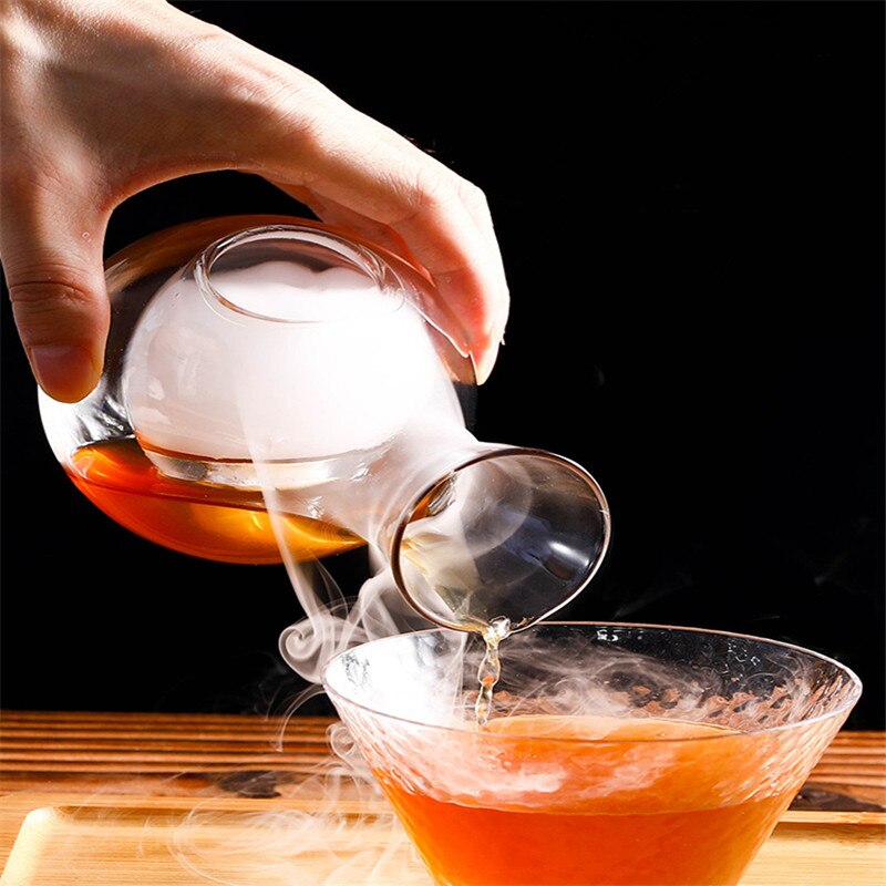 Botella de vino de cristal japonés, Sake, jarra de hielo de vidrio, botella de Sake, nido de hámster, contenedor de vino, sala de refrigeración, dispensador de vino, decantador