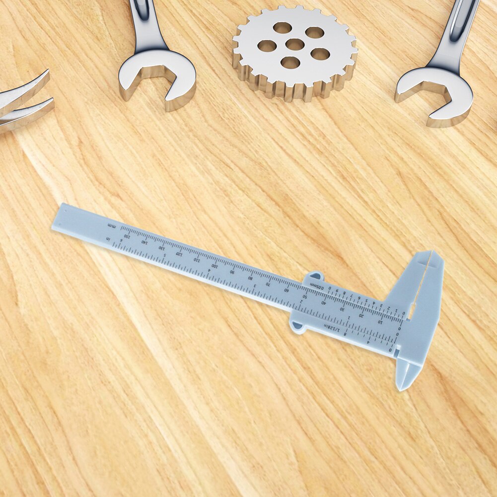 0-150mm Double Scale Vernier Caliper Gauge Sliding Measure Mini Plastic Rulers Measurement Height Limit Gauge Tools