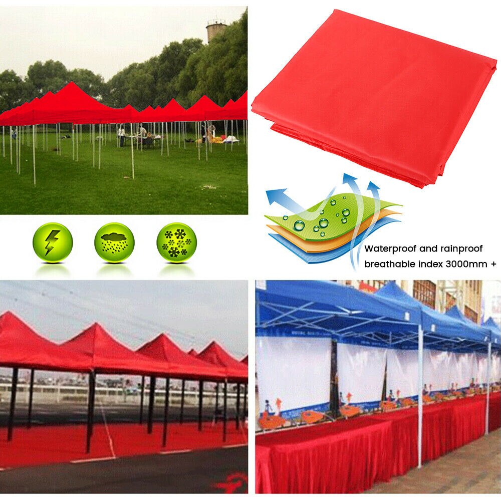 UV Waterproof Replacement 420D Oxford Cloth Canopy Awning Camping Tent Top Cover Garden BBQ Gazebo Top Replacement Cover