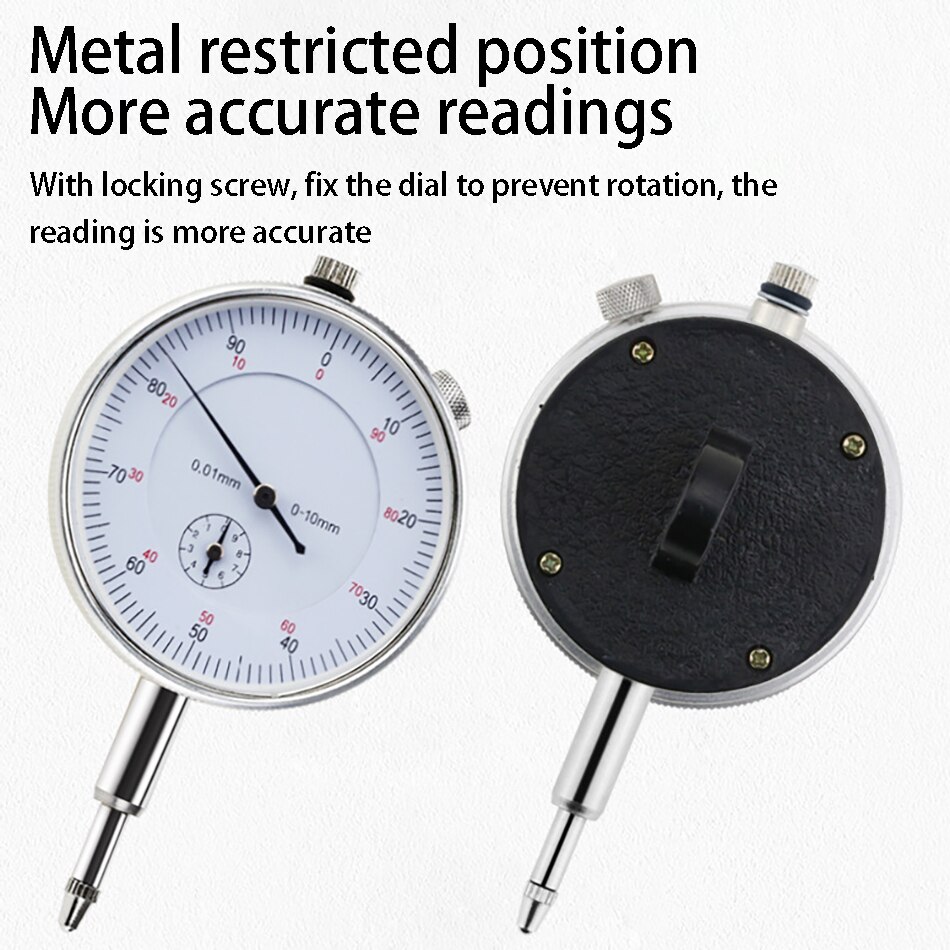 0-10Mm Precisie 0.01Mm Dial Indicator Cnc Extra Meetinstrument, Meetinstrument