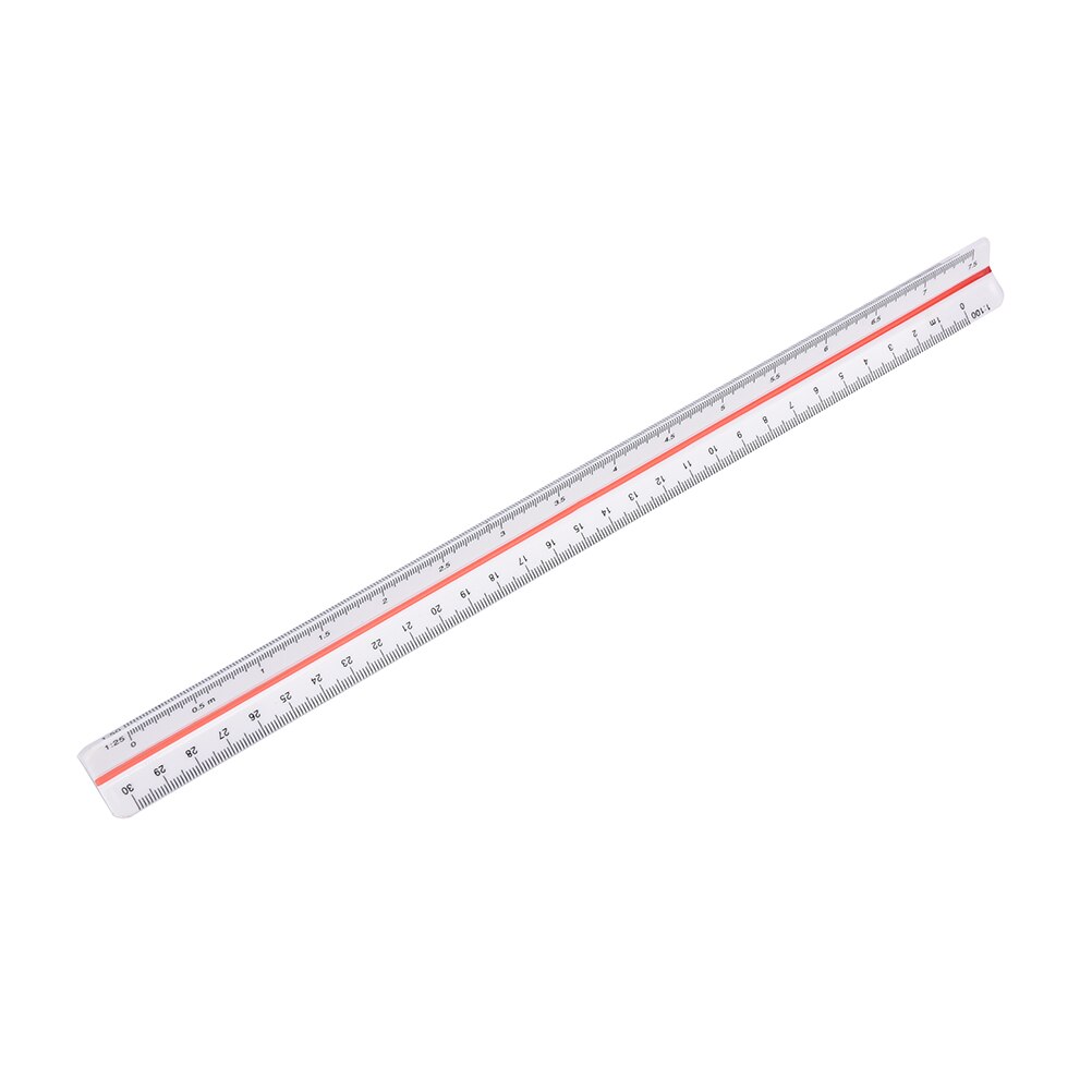 1:20/25/50 /75/100/125 Plastic Triangular Ruler Measurement Ruler