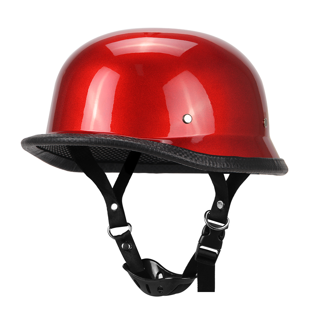 Motor halve helm Duits lederen vintage helm Casco Moto motorfiets open helm Biker Pilot DOT-certificering S-XXL