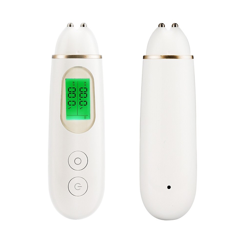 Skin Moisture Tester Digital Display Facial Skin Oil Elasticity White Analyzer Detect Fluorescent Agent USB Recharge Lady Beauty