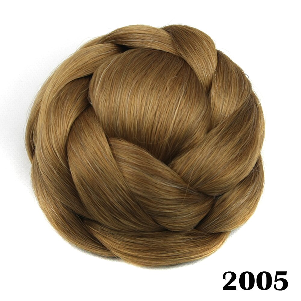 Soowee 6 väriä korkean lämpötilan kuitu synteettiset hiukset asusteet punottu chignon hius nuttura donitsi kampaus päähineet: 2005