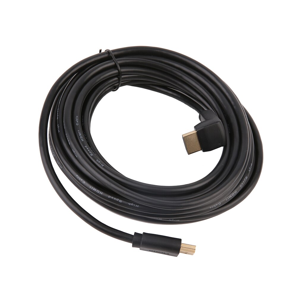 Zwart Duurzaam 1M /5M Platte Kabel High Speed Hdmi Kabel Met 90 Graden Hoek Ondersteunt Voor PS3 PS4 Tv Dvd Spelers