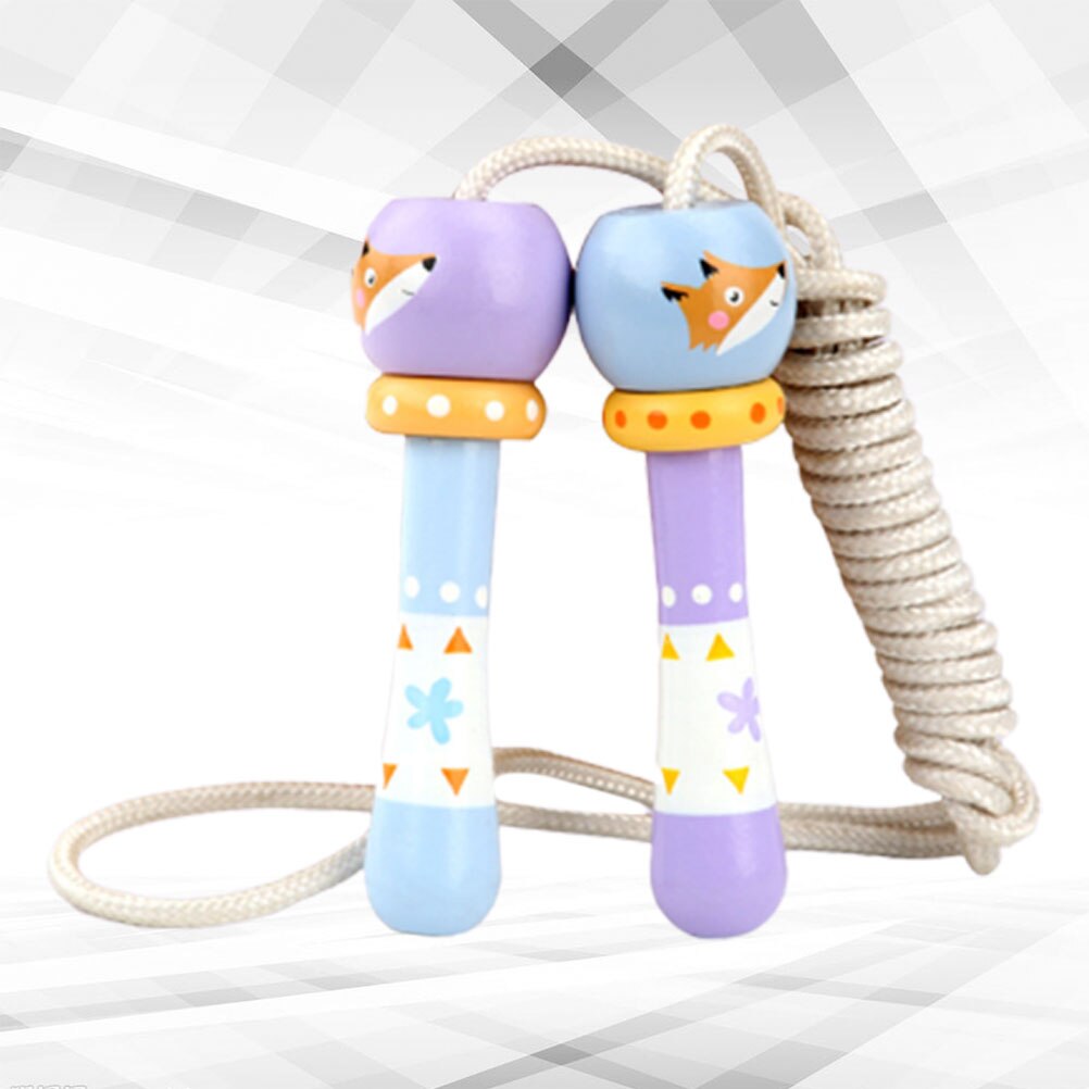 Corde à sauter dessin animé, 3 pièces, équipement d&#39;exercice pour écoliers à domicile, pour enfants (motif renard)