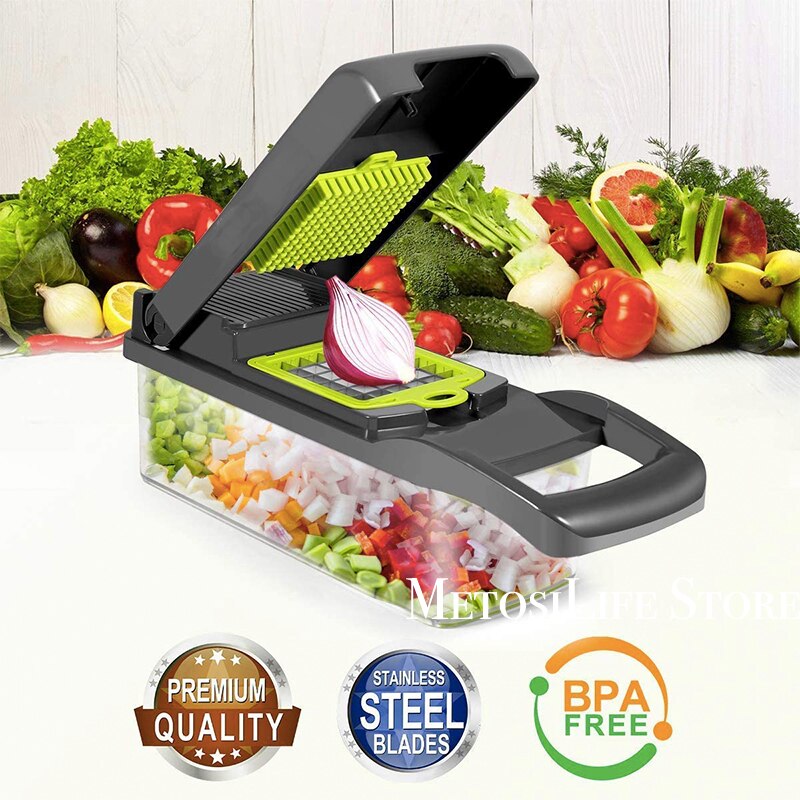 Plantaardige Choppers, Ui Chopper, 12 In 1 Groente... – Vicedeal