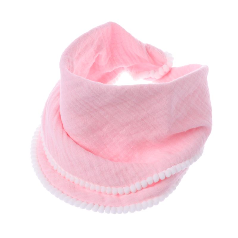 Baby Spucktücher Baumwolle Blick Musselin Baby Lätzchen Bandanas Weiche Atmungsaktive Neugeborene Handtuch Schal: Rosa