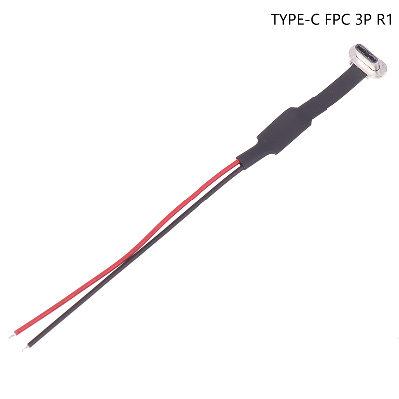 Conector Micro USB tipo C FPC, 2 pines, 3 pines con resistencia R1, Cable plano suave, Cable de carga macho, extensión de Cable de carga rápida para teléfono: Lavanda