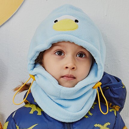 Winter kindermuts sjaal wanten kat vleermuis pinguïn eend gebreide baby kindermuts mutsen sjaals warmers handschoenen voor jongens meisjes: Hemelsblauw / 6-12m