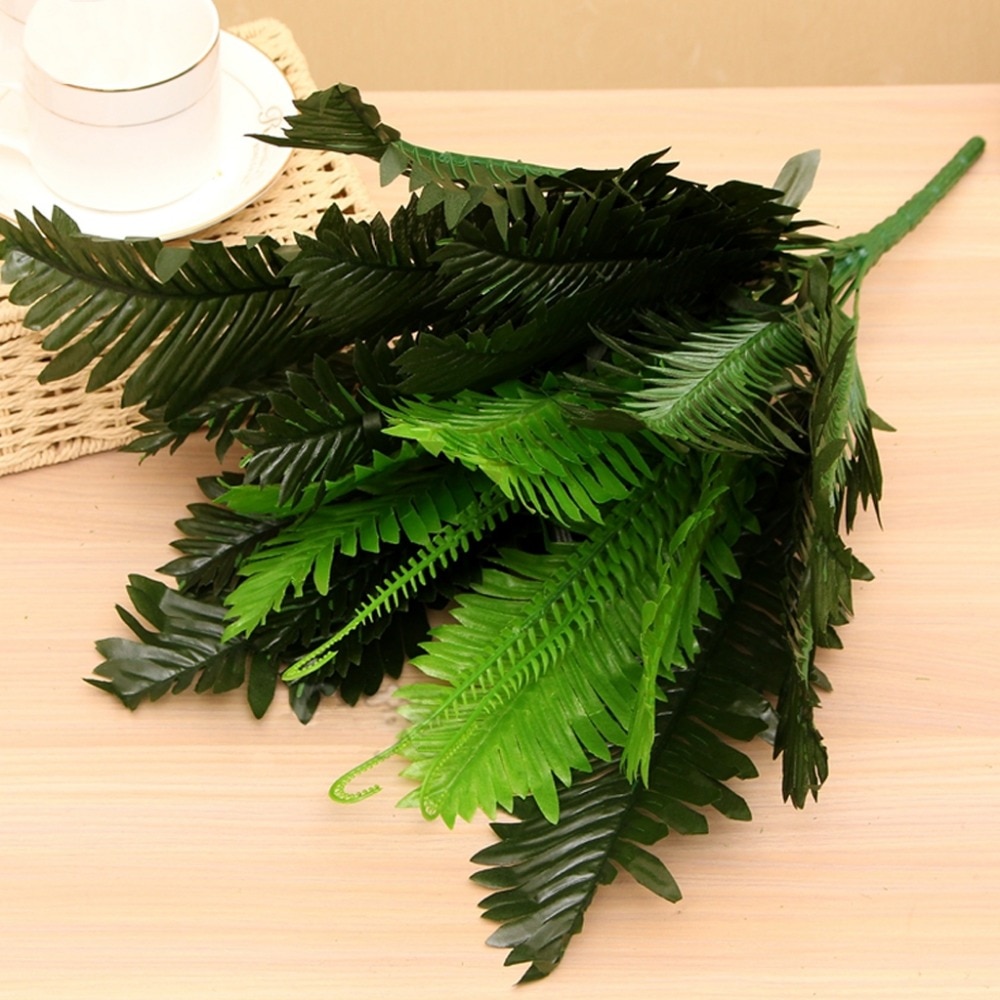 1 flok 18 hoveder kunstige silke planter cycas palmetræ haveindretning
