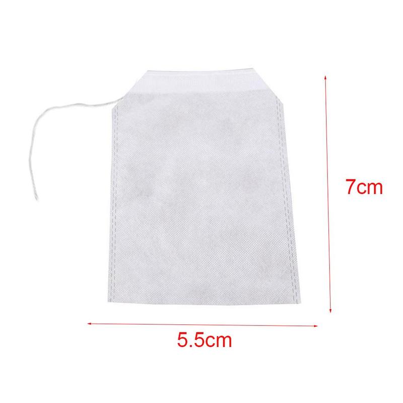 100Pcs/set 5.5x7CM disposable non-woven tea bags filter tea Draw teabag bags