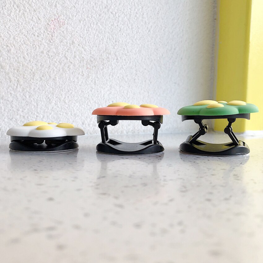 1PCS Cute Cat Paw Colorful Flower Phone Ring Holder Finger Ring Buckle Anti-Fall Foldable Bracket Universal Phone Stand