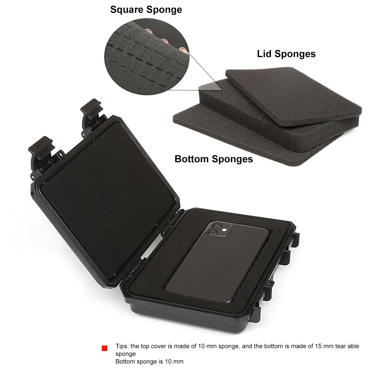 5 Sizes Protective Safety Instrument Tool Box Waterproof Shockproof Storage Toolbox Sealed Tool Case Impact Resistant Suitcase