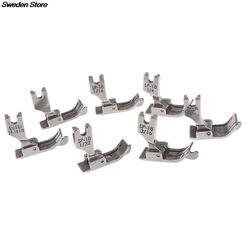 1PC 1/4 1/8 3/8 1/16 3/16 5/16 1/32 Metal Presser Foot SP-18 Industrial Sewing Machine Flat Car Moving Edge Single Needle Flat