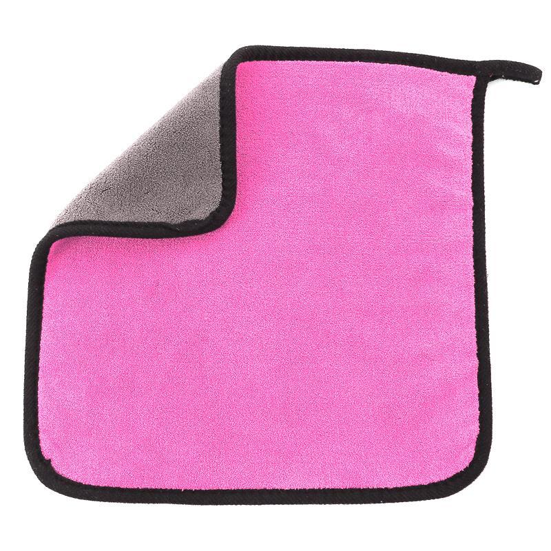 Chiffon en microfibre pour lavage de voiture, rose, violet, chiffon de séchage pour lavage de voiture, peluche, produits de nettoyage: Rose / 30x30cm