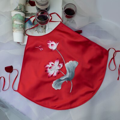 100% handmade Silk Stickerei zubehör erwachsene Chinesischen brust abdeckungen lotus muster Valentinstag: NO.1
