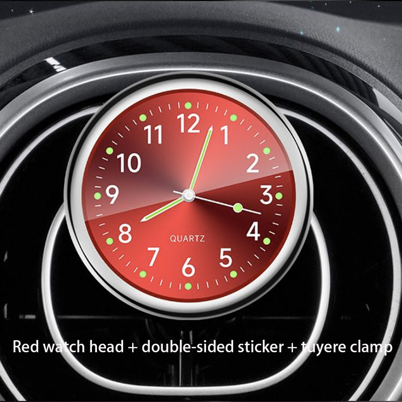 Autopasta klok Auto Digitaal elektronisch horloge Autohorloge 40 Quartz horloge Hoofduitgang Decoratie Creatieve autobenodigdheden: Zilver