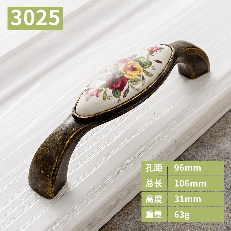 Light Luxury Kitchen Accessories Zinc Alloy Furnitur Handl Knob Flower Carved Yellow Kitchen Cabinet Storage Modern: Z4-96MM